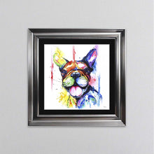 Load image into Gallery viewer, Multicoloured French Bulldog Framed Wall Art