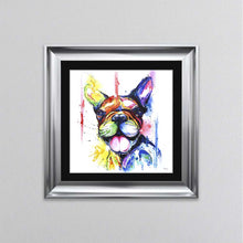 Load image into Gallery viewer, Multicoloured French Bulldog Framed Wall Art