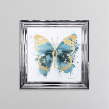 Load image into Gallery viewer, Butterfly Gold And Indigo Framed Wall Art