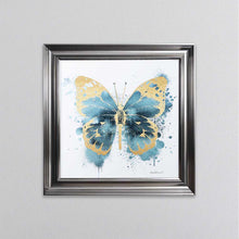 Load image into Gallery viewer, Butterfly Gold And Indigo Framed Wall Art