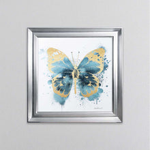 Load image into Gallery viewer, Butterfly Gold And Indigo Framed Wall Art
