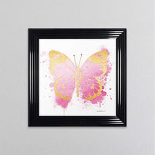 Load image into Gallery viewer, Butterfly Gold And Pink Framed Wall Art