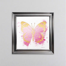 Load image into Gallery viewer, Butterfly Gold And Pink Framed Wall Art