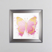 Load image into Gallery viewer, Butterfly Gold And Pink Framed Wall Art