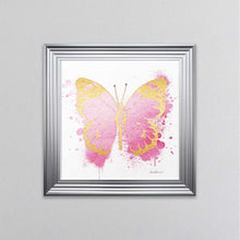Load image into Gallery viewer, Butterfly Gold And Pink Framed Wall Art