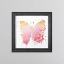 Load image into Gallery viewer, Butterfly Gold And Pink Framed Wall Art