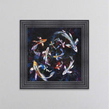 Load image into Gallery viewer, Colourful Koi Pond Framed Wall Art