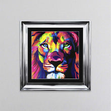 Load image into Gallery viewer, Multicoloured Lion Framed Wall Art