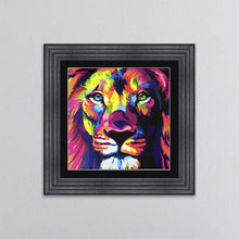 Load image into Gallery viewer, Multicoloured Lion Framed Wall Art