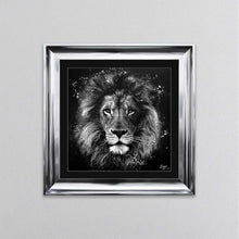 Load image into Gallery viewer, Lion Grey Framed Wall Art