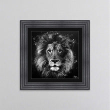 Load image into Gallery viewer, Lion Grey Framed Wall Art