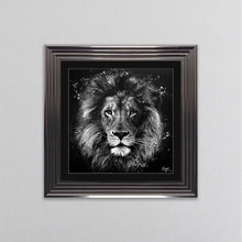 Load image into Gallery viewer, Lion Grey Framed Wall Art