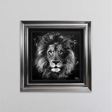 Load image into Gallery viewer, Lion Grey Framed Wall Art