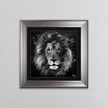 Load image into Gallery viewer, Lion Grey Framed Wall Art