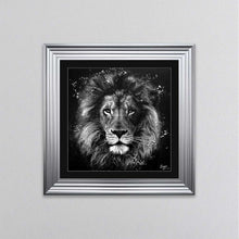 Load image into Gallery viewer, Lion Grey Framed Wall Art