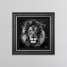 Load image into Gallery viewer, Lion Grey Framed Wall Art