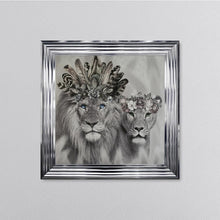 Load image into Gallery viewer, Lion Family Framed Wall Art 75*75cm