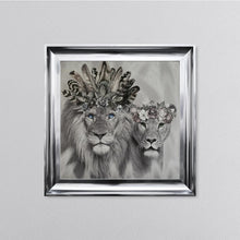 Load image into Gallery viewer, Lion Family Framed Wall Art 75*75cm