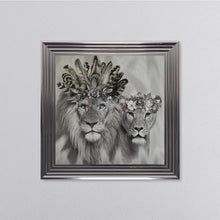 Load image into Gallery viewer, Lion Family Framed Wall Art 75*75cm