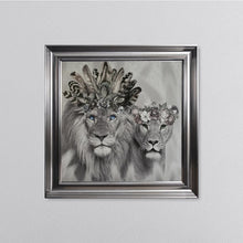 Load image into Gallery viewer, Lion Family Framed Wall Art 75*75cm