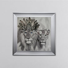 Load image into Gallery viewer, Lion Family Framed Wall Art 75*75cm