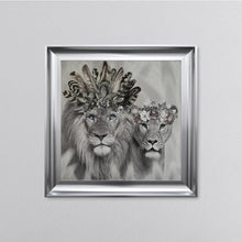 Load image into Gallery viewer, Lion Family Framed Wall Art 75*75cm