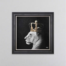 Load image into Gallery viewer, Lion Queen Of The Jungle Right Framed Wall Art