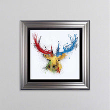Load image into Gallery viewer, Colourful Stag Framed Wall Art