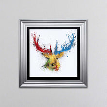 Load image into Gallery viewer, Colourful Stag Framed Wall Art