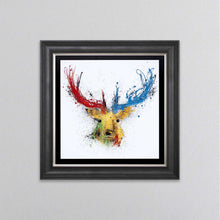 Load image into Gallery viewer, Colourful Stag Framed Wall Art