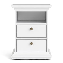 Load image into Gallery viewer, Paris Bedside 2 Drawers in White