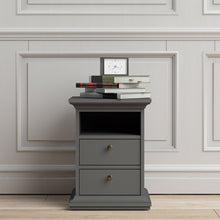 Load image into Gallery viewer, Paris Bedside 2 Drawers in Matt Grey