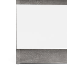 Load image into Gallery viewer, Naia Bedside - 3 Drawers in Concrete and White High Gloss