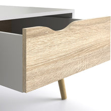 Load image into Gallery viewer, Oslo Coffee Table 1 Drawer 1 Shelf in White and Oak