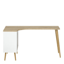 Load image into Gallery viewer, Oslo Desk 2 Drawer in White and Oak