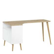 Load image into Gallery viewer, Oslo Desk 2 Drawer in White and Oak