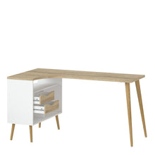 Load image into Gallery viewer, Oslo Desk 2 Drawer in White and Oak