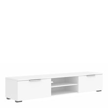 Load image into Gallery viewer, Match TV Unit 2 Drawers 2 Shelf in White High Gloss