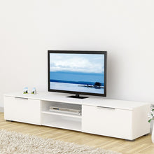Load image into Gallery viewer, Match TV Unit 2 Drawers 2 Shelf in White High Gloss