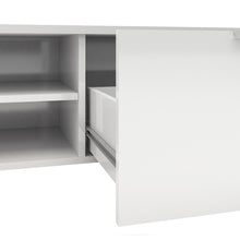 Load image into Gallery viewer, Match TV Unit 2 Drawers 2 Shelf in White High Gloss
