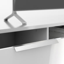 Load image into Gallery viewer, Match TV Unit 2 Drawers 2 Shelf in White High Gloss