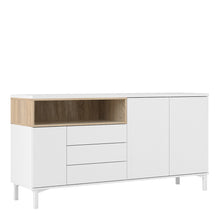 Load image into Gallery viewer, Roomers Sideboard 3 Drawers 3 Doors in White and Oak