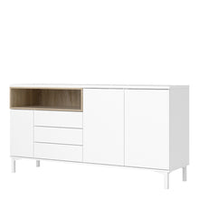 Load image into Gallery viewer, Roomers Sideboard 3 Drawers 3 Doors in White and Oak