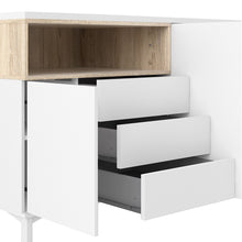 Load image into Gallery viewer, Roomers Sideboard 3 Drawers 3 Doors in White and Oak