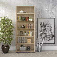 Load image into Gallery viewer, Prima Bookcase 5 Shelves in Oak