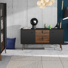 Load image into Gallery viewer, Ry Sideboard 2 doors + 2 drawers in Matt Black Walnut