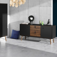 Load image into Gallery viewer, Ry Sideboard 2 doors + 2 drawers in Matt Black Walnut