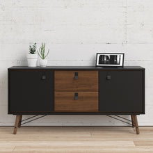 Load image into Gallery viewer, Ry Sideboard 2 doors + 2 drawers in Matt Black Walnut