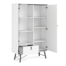 Load image into Gallery viewer, Ry China cabinet 1 door + 1 glass door + 1 drawer in Matt White