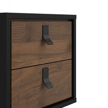 Load image into Gallery viewer, Ry Bedside cabinet 2 drawer in Matt Black Walnut